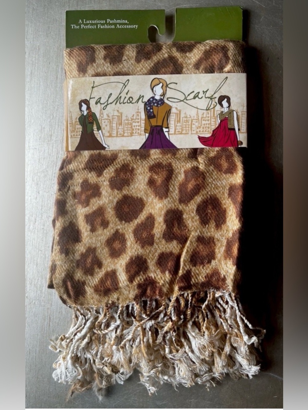 Blue Star Leopard Print Scarf Pashmina Style 100% Acrylic Wrap New